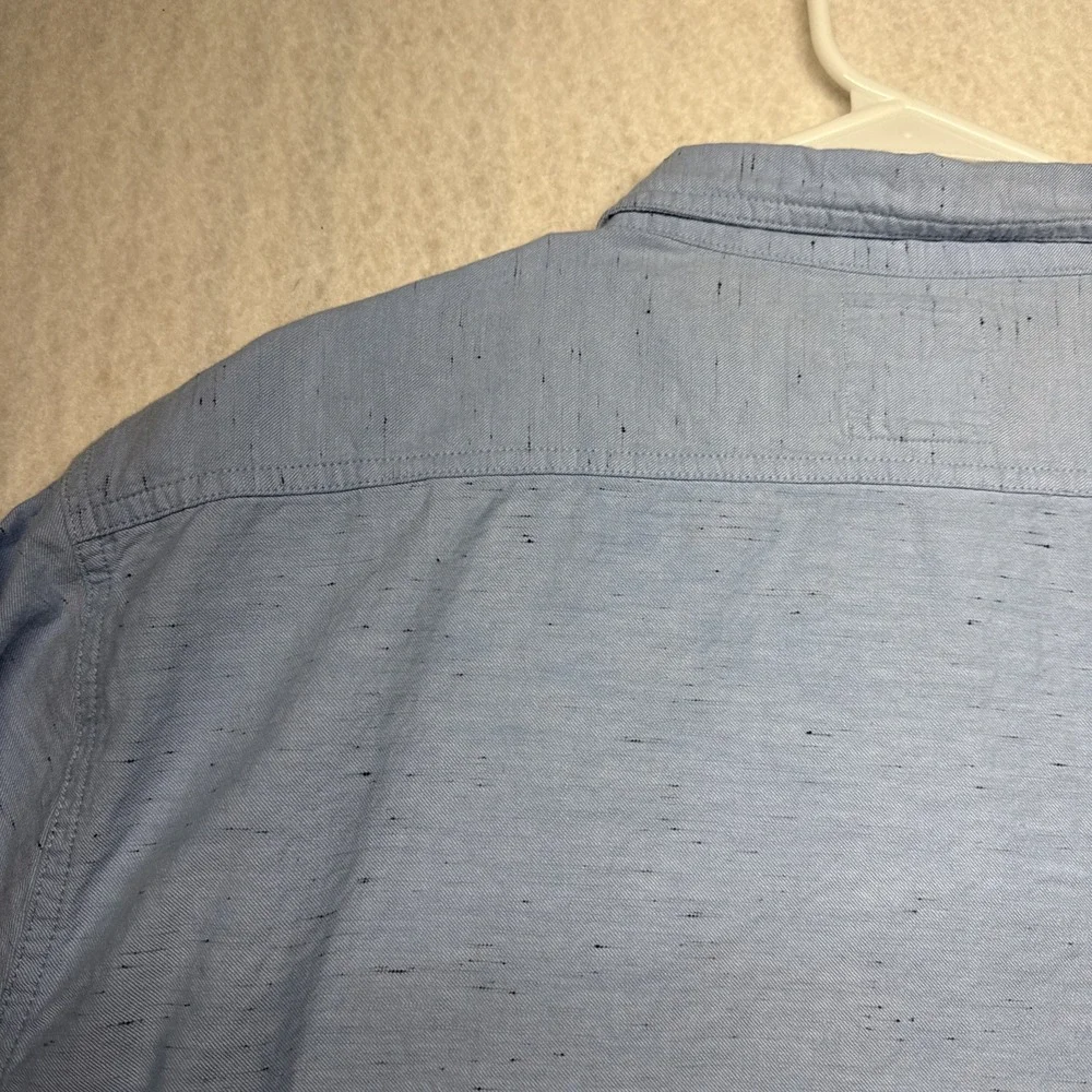 Levi's Blue Ripstop Cotton Button Up Shirt Size 2XL XXL Mens Long Sleeves